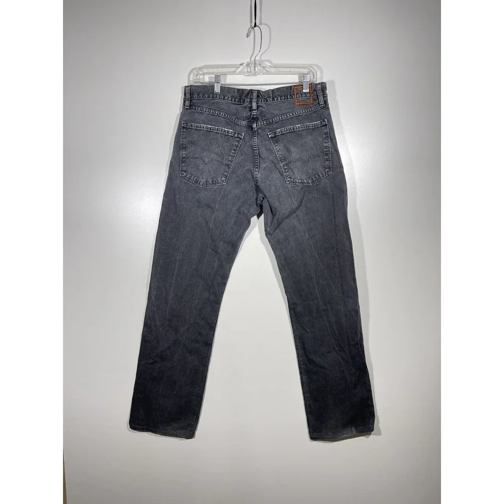 HUGO BOSS Orange Label Jeans HB1 Dark Gray Button Fly Straight Leg Denim 33x32